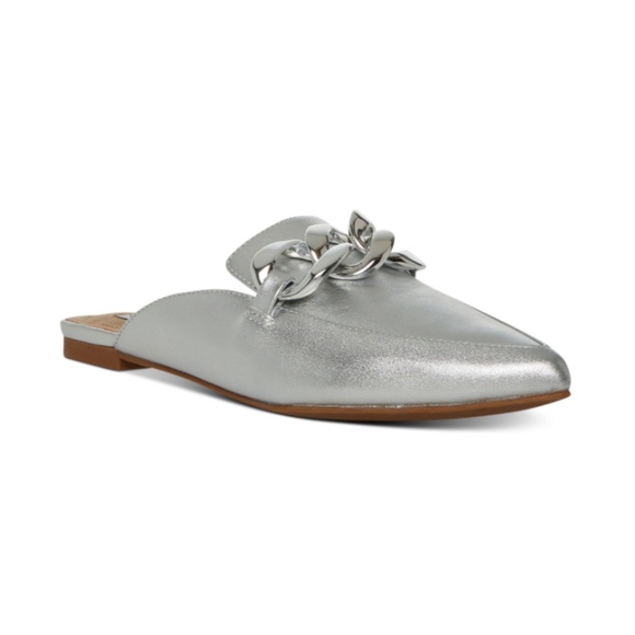 Steve Madden Women's Fleur Tailored Chain Mule Loafer Flats 8 M - Picture 1 of 4